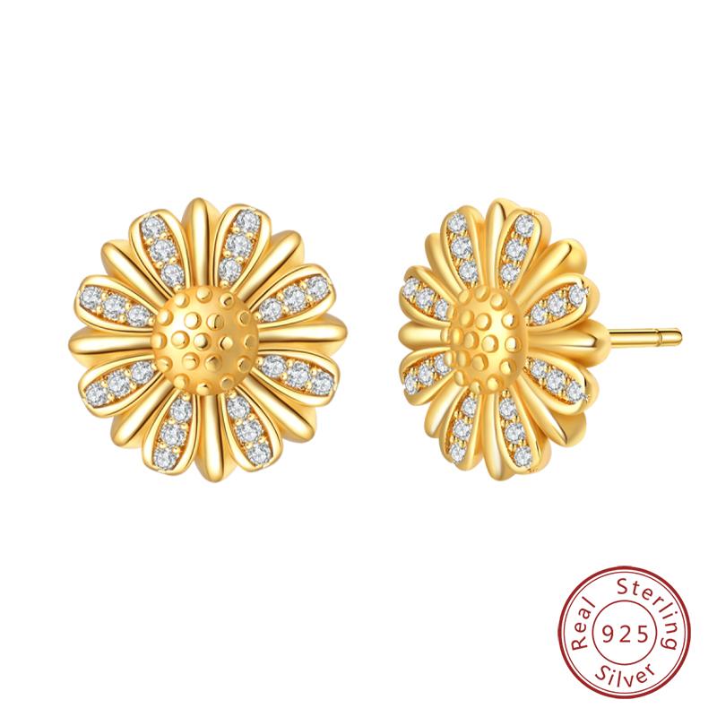 New 925 Silver Bee Butterfly Pink Lily Lotus Earrings For Women Cherry Apple Strawberry Ear Studs Elegant Party Jewelry