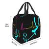Spearfishing Spearfisher Fishing Heartbeat Pulse Insulated Lunch Bag for Women Kids Portable Food Boxes Thermal Lunch Box Tote