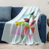 Colorful Geometric Patchwork Quilted Throw Blanket Kids Teen Sofa Bed Decorative Throw Blanket