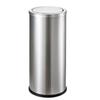 Stainless Steel Round Flip-Top Waste Bin
