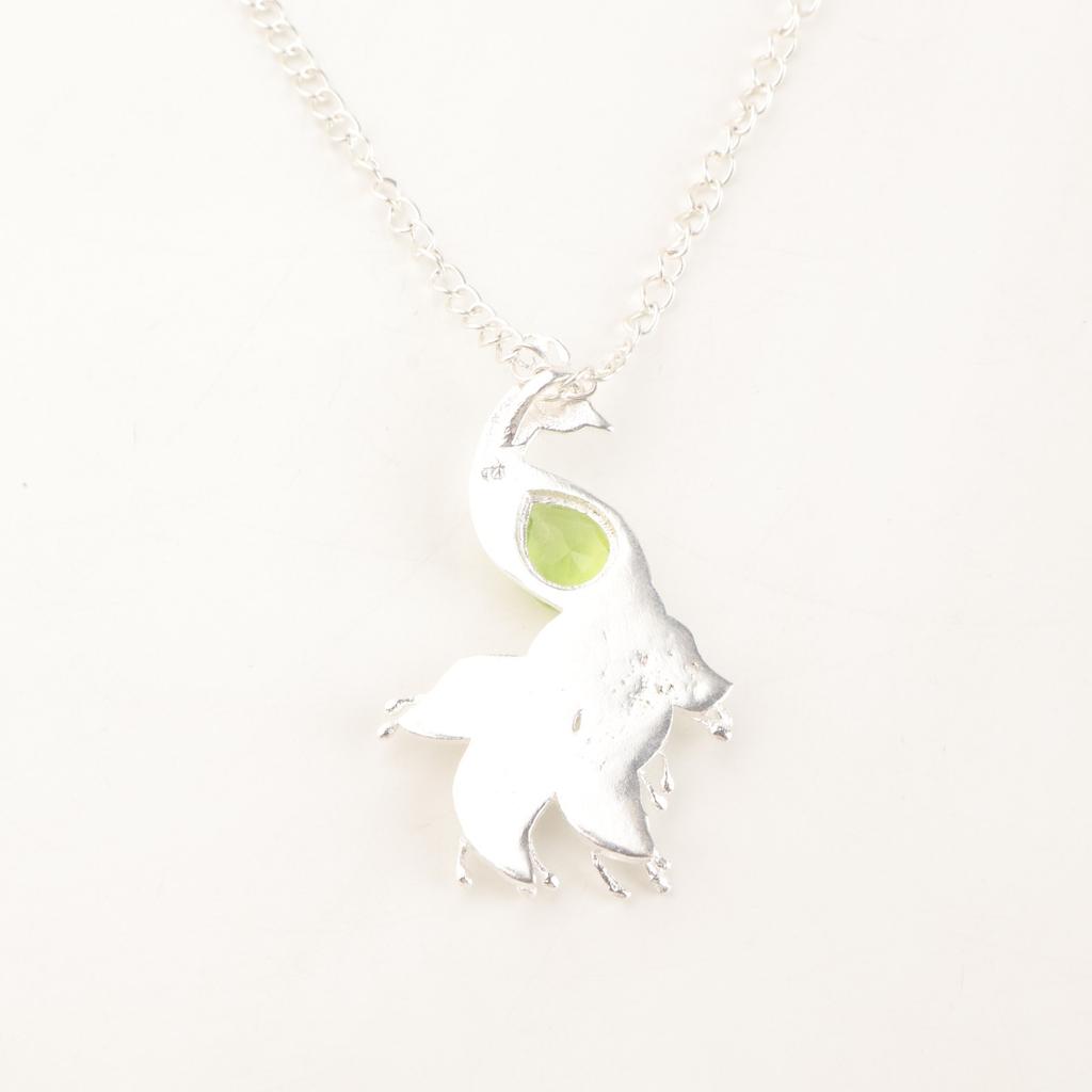 Rare Peridot Gemstone 925 Sterling Silver Jewelry Pendant 2" For Engagement Gift CP-21-6