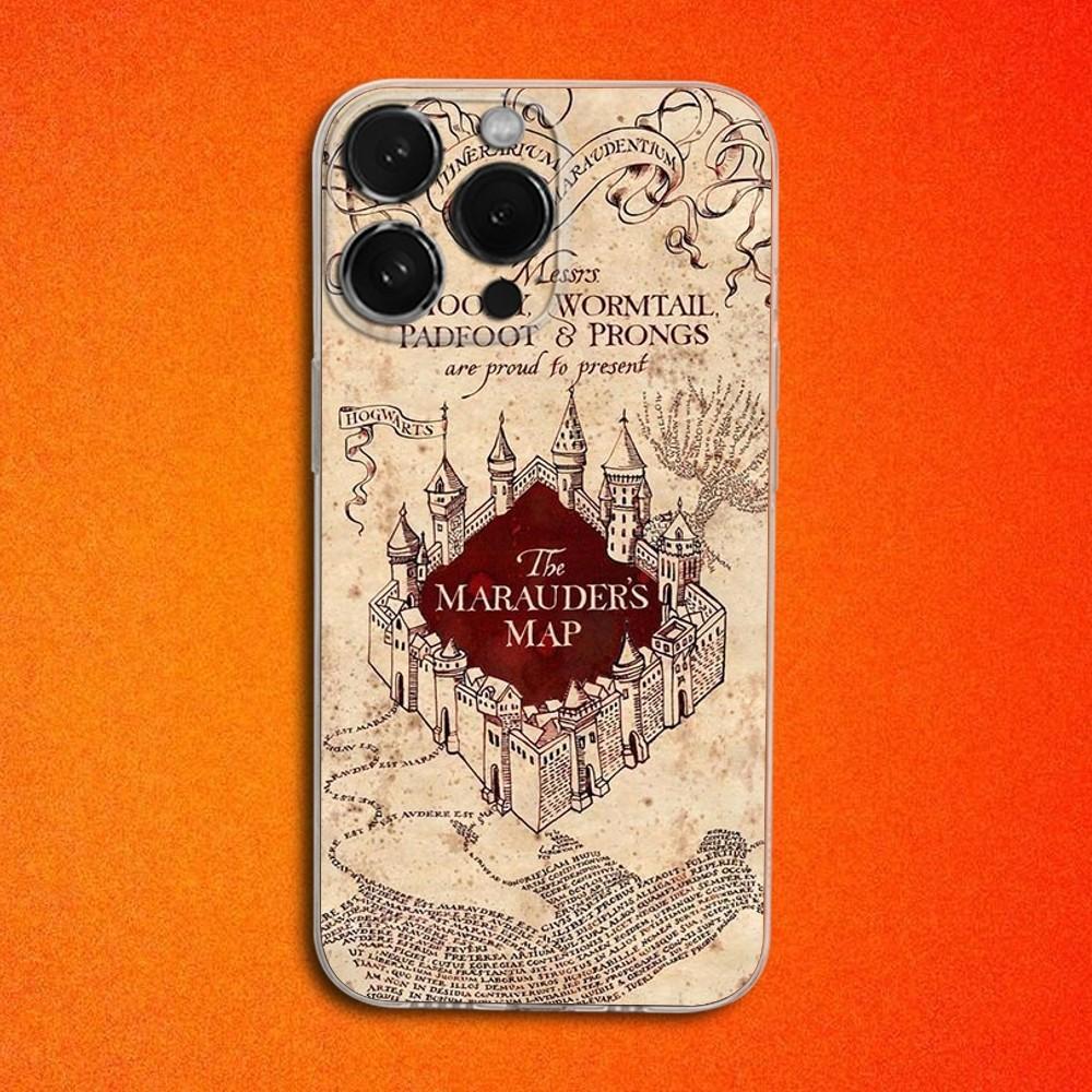 Ticket The M-Marauders Map Phone Case For iPhone 16,15,14,13,12,11 Plus,Pro,Max,XR,XS,X,Plus,SE,Mini Transparent Soft Cover