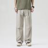 Summer New American Solid Color Straight Casual Pants Men's Drape Loose Stacking Wide Leg Trousers Men
