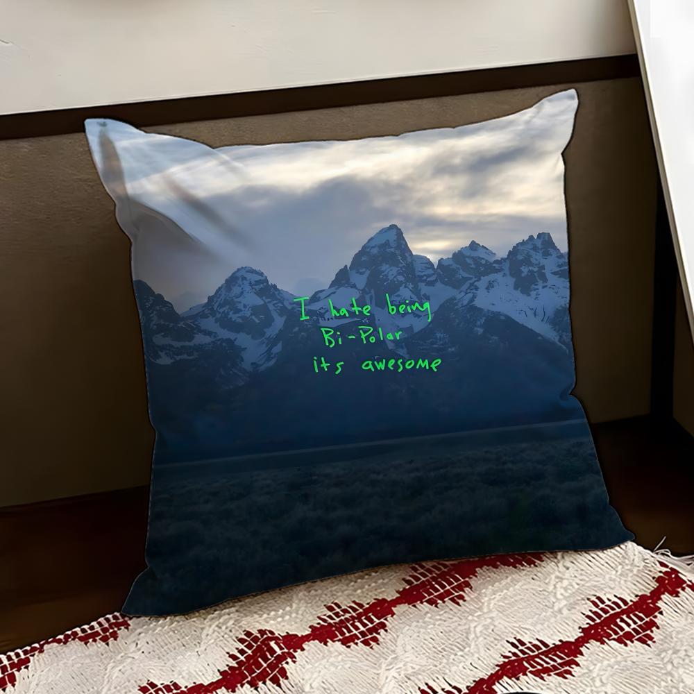 Singer KKanye Omari West Cushion Cover Reversible Soft Durable Pillow Cover Home Car MultiScene Use for Daily Comfort