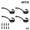 4/10Pcs Vintage Wall Hooks Zinc Alloy Hangers For Coats,Hats,Keys And Towels,Home Storage Decor Farmhouse Decor