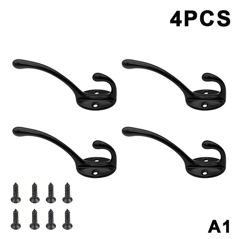 4/10Pcs Vintage Wall Hooks Zinc Alloy Hangers For Coats,Hats,Keys And Towels,Home Storage Decor Farmhouse Decor