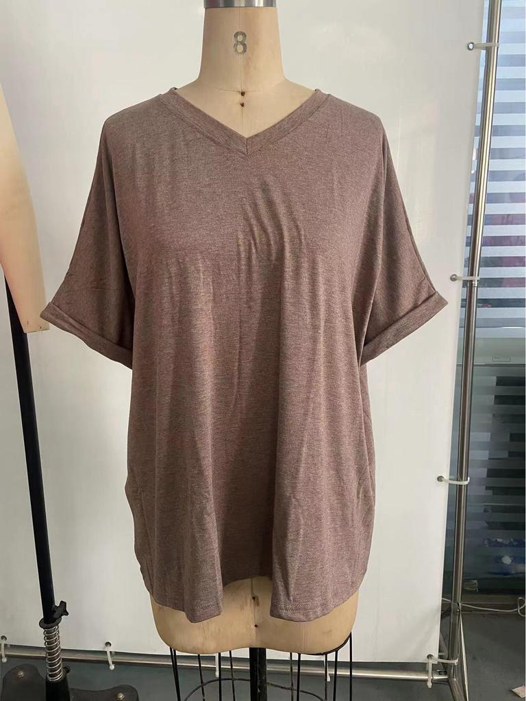 2024 European & American Women's Plus Size Casual Short-Sleeve Loose T-Shirt