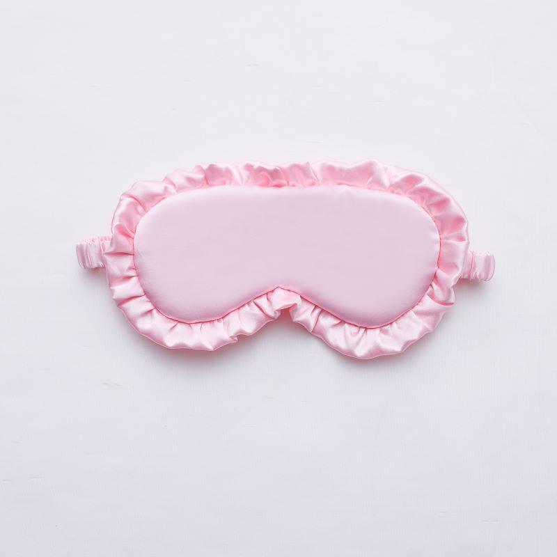 Silk Ruffle Sleep Eye Mask Eye Protection Travel Soft Sleeping Shading Eye Covers Multicolor Eye Patches For Woman Man