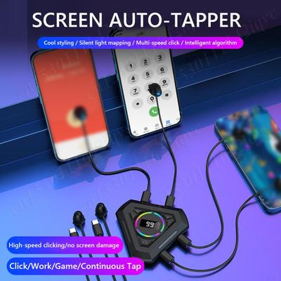 Nový Automatický Kliker Pro Obrazovku Telefonu Zařízení Automatický Klepač Nastavitelná Rychlost Fyzický Kliker Zařízení pro Klikání Prstem Pro Hry Živě