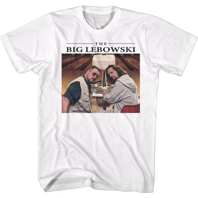 The Big Lebowski Simple Dudes White Adult TShirt Summer Unisexs and Womens Loose and Breathable Cotton Tshirt