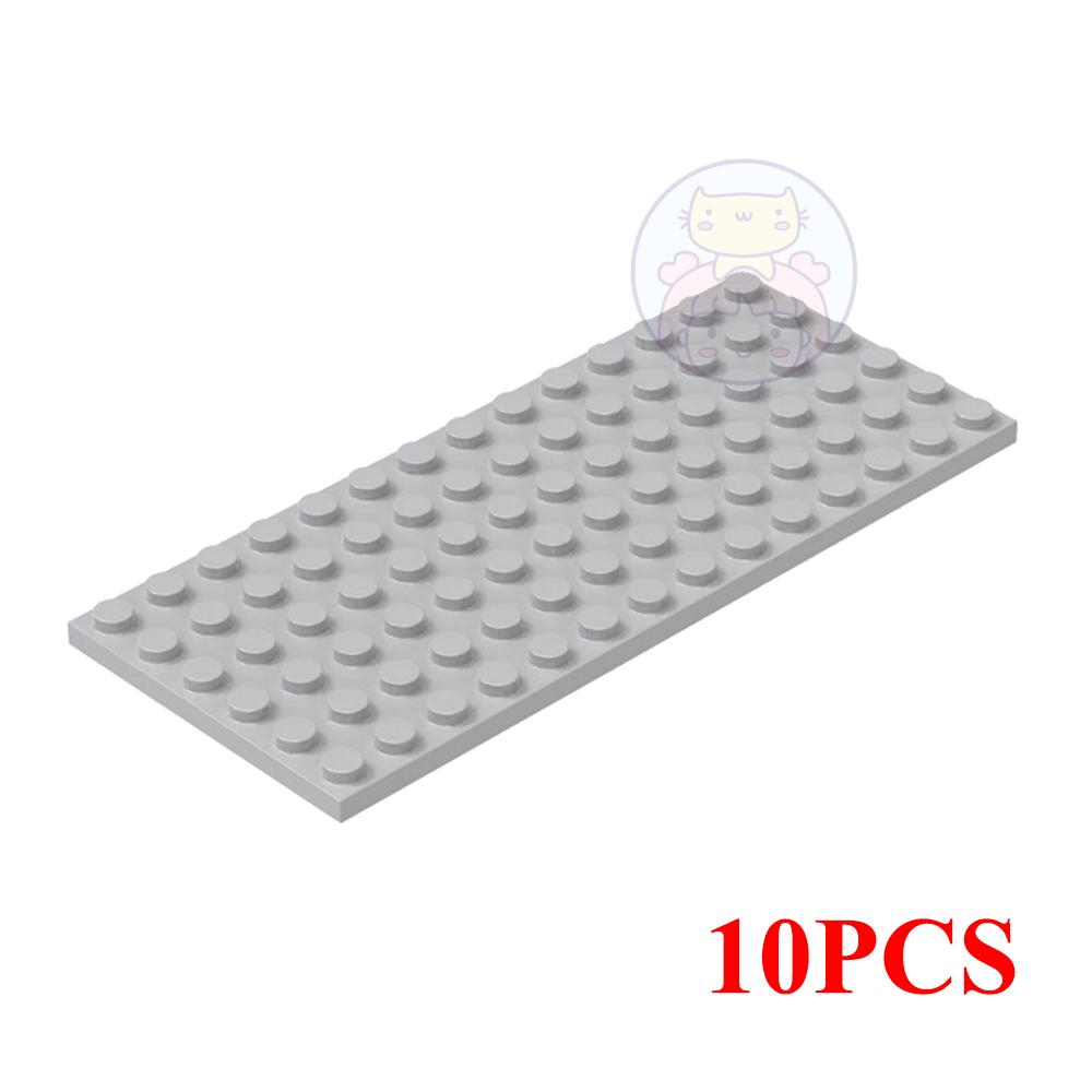 10PCS 6X14 Dots Base Plate Classic MOC DIY City Figures Building Blocks Bricks Parts Compatible with 3456 Children Toys Gift
