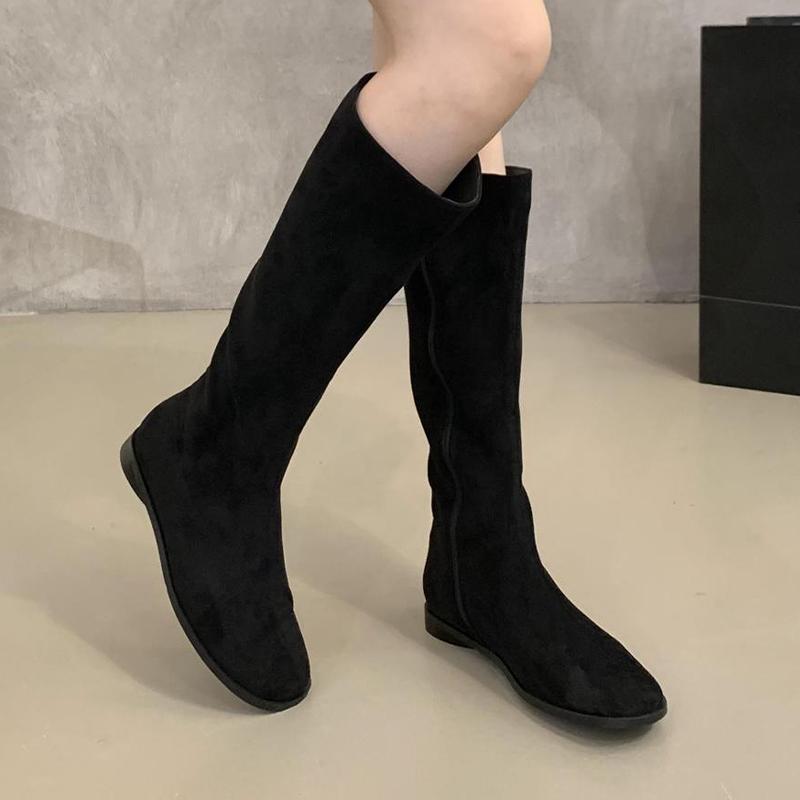 

Модные балетки Женские высокие сапоги Модная обувь до колена Дизайнер Новое платье Женские боты 2025 Осень Готические челси Ботинки Женская обувь 39