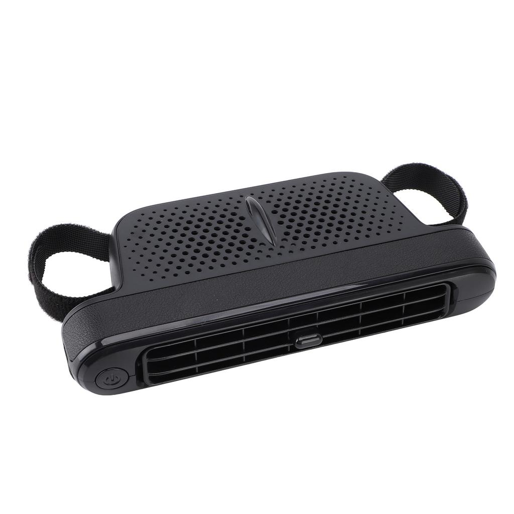 Car Seat Fan 3 Wind Speeds Low Noise Powerful Double Turbine Car Cooling Fan for Vehicle Backseat Black