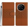 For Honor Magic7 Pro 5G Case Rhombus Leather Horizontal Flip Phone Cover