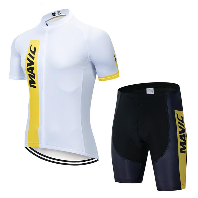 Cycling Suit Short-sleeved Suit Men's Mountain Bike Summer Bicycle Men's Top Strap Shorts