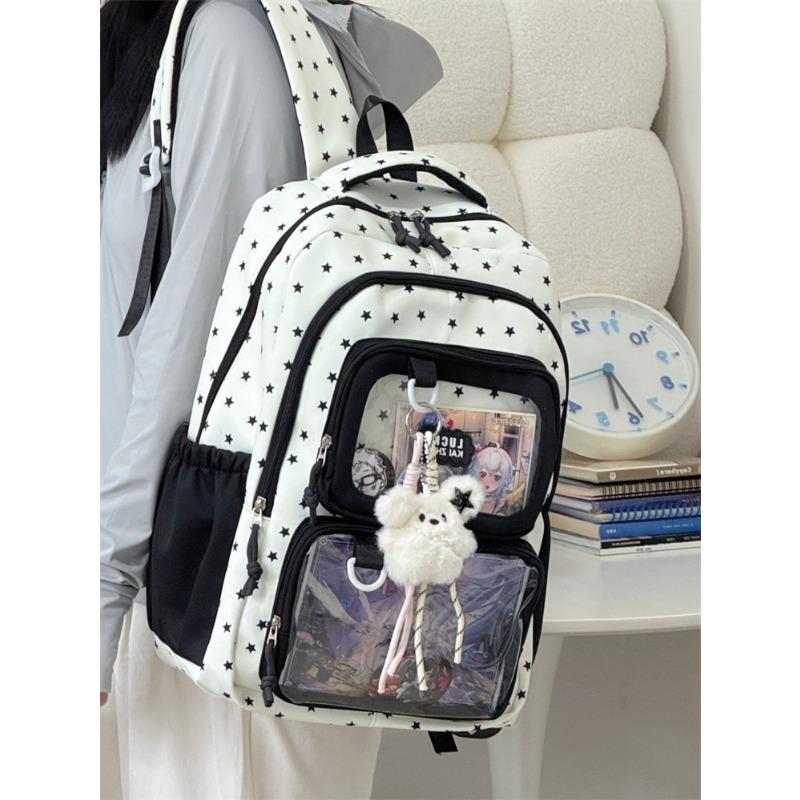 New High-value Fresh and Sweet Dopamine Transparent Bar High School Students Large-capacity Backpack