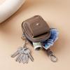 New Mini Key Bag Zipper Pu Leather Portable Change Pouch Bag Pendant Coin Holder Bag Ornament Card Holder Earphone Storage Bag