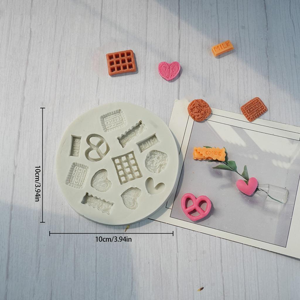Mehrzweck Kleines Keks Silikonform Set Sicher für Süßigkeitenherstellung Kuchen Dekorieren Polymer Clay Eiswürfelform