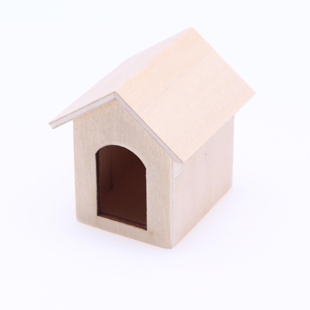 1:12 Mini Chenils en Bois pour Maison de Poupée Ornements Modèles de Meubles de Scène Miniature Pour Accessoires de Poupée Décoration 1PCS