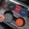 2pcs Car Coasters Anti-Slip Pad Water Cup Holder Slot Pad For MINI Cooper JCW Countryman Clubman Cabrio Paceman Coupe Roadster