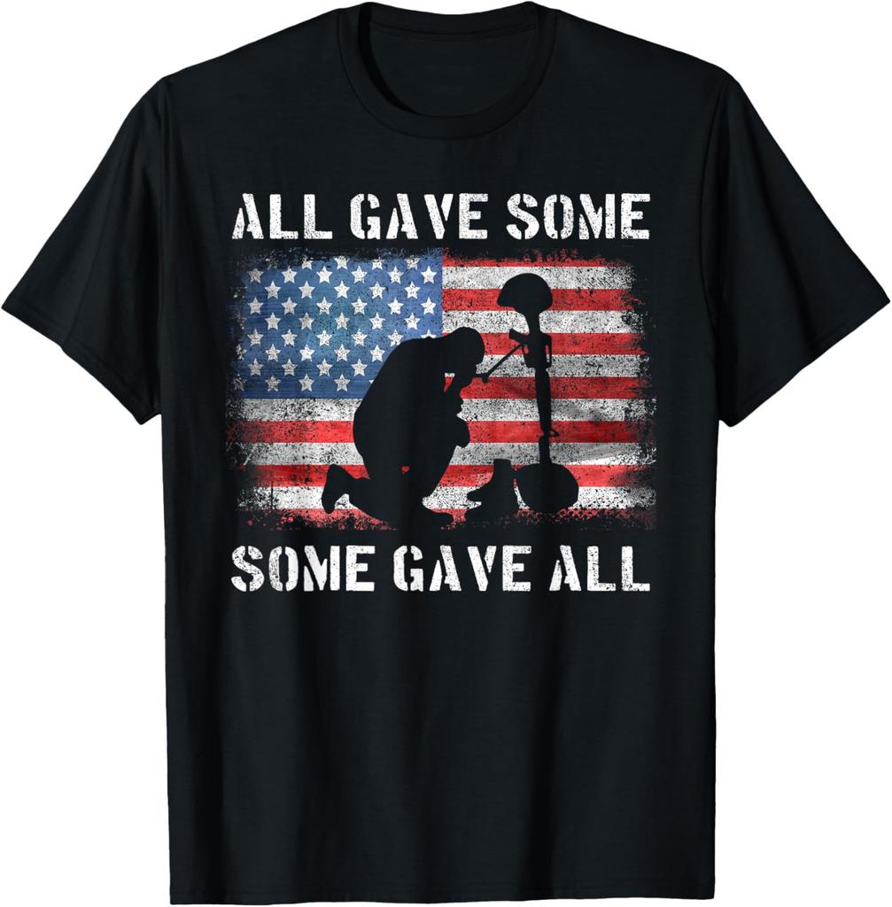 All Gave Some Some Gave All I Veteran Memorials Day Tshirt 100 Cotton Oneck Short Sleeve Summer Casual Unisexs Tshirt