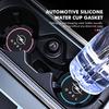 BBGR3 2PCS Car Coaster Silicone Water Cup Slot Non-Slip Mat PVC Pads For Opel Insignia Corsa Zafira Mokka Grandland Antara Ampera