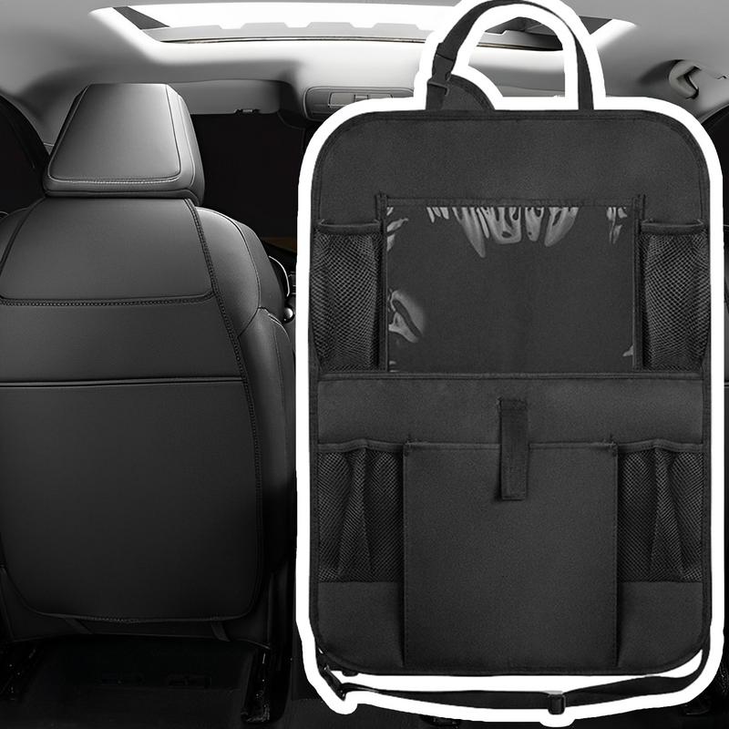 Seat Organizer For Backseat Hangable Car Backseat Organizer Travel Accessories Kick Mats Interior Car Storage For Drinks And