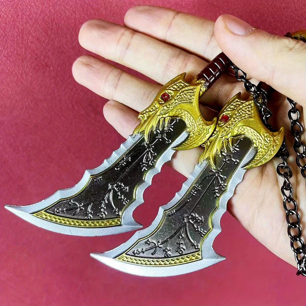 18cm God of War 4 Katana Sword Metal Anime Kratos Athena Blade Ghost Leviathan Chaos Real Size Japanese Katana Sabre Figure Plaything