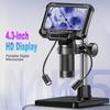 4.3  Digital Microscope, 1000X Magnification, 1080P HD Coin Microscope Magnifier with 10MP Camera, LCD Screen, 32GB TF