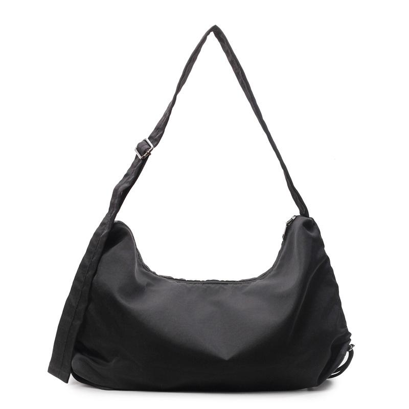 Canvas bag women's large-capacity new spring and summer casual solid color fashion shoulder messenger bag commuter tote bag