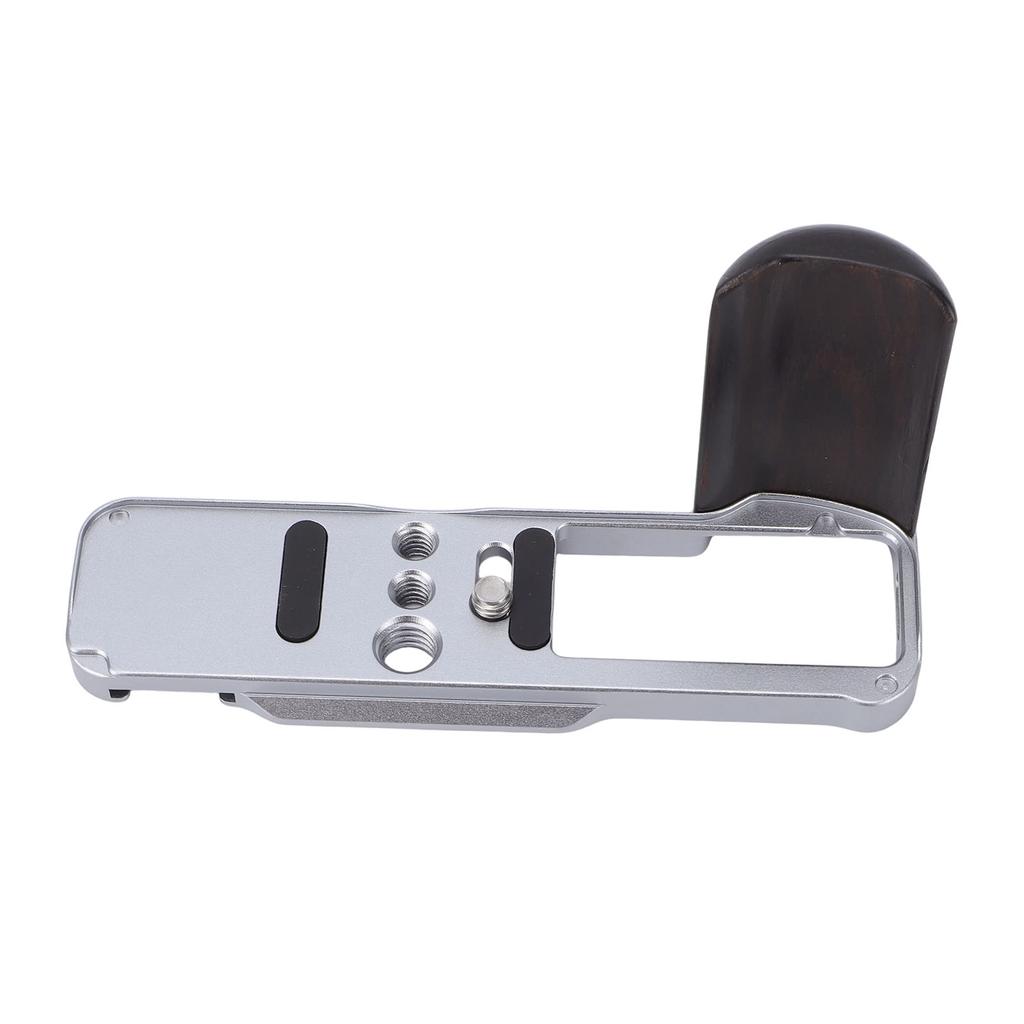 L Bracket Handgrip Fit for X 100VI Camera Aluminum L Shape Quick Release Plate with Wood Grip 1Celsius4 Inch Screw Hole