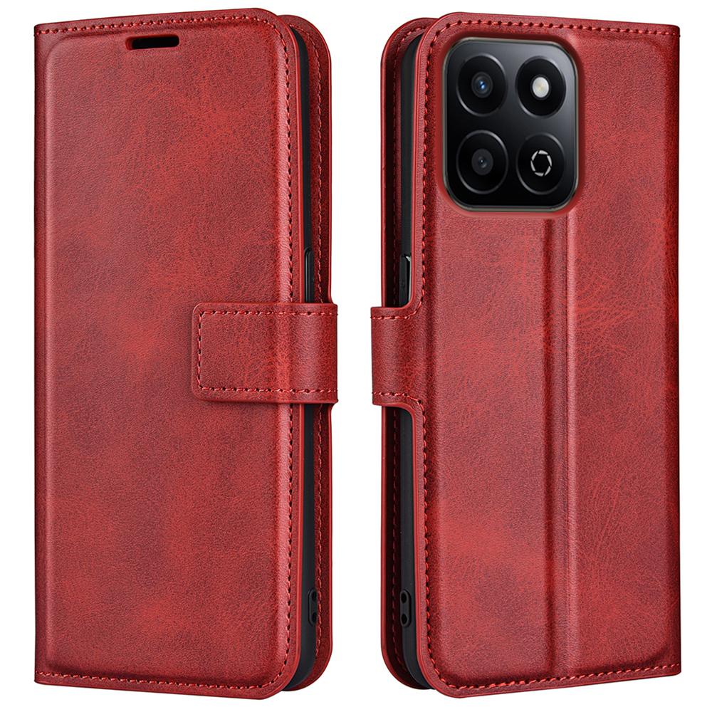 For Honor 200 Smart 5G/X7c 4G Stand Case Anti-Scratch Calf Texture Leather Phone Cover