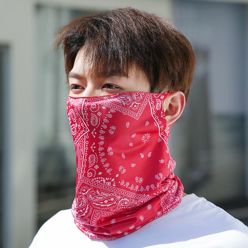 Unisex UV Protection Breathable Face Mask & Neck Gaiter with Ear Loops for Summer Cycling