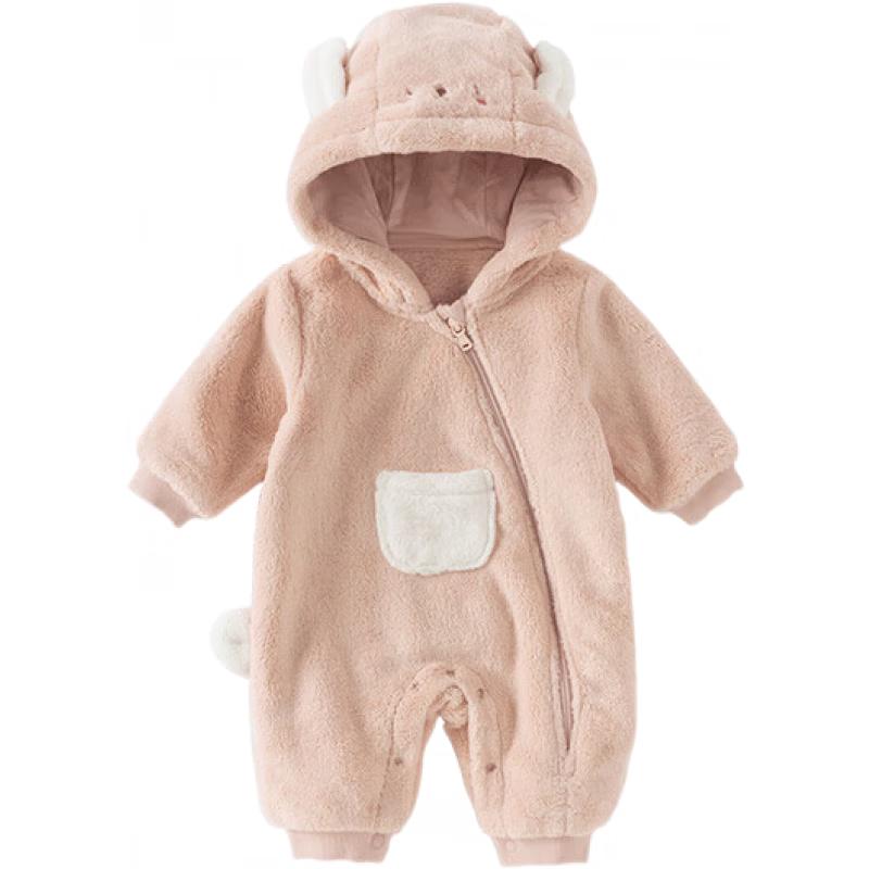 DAVE & BELLA Newborn Winter Warm Hooded Bodysuit