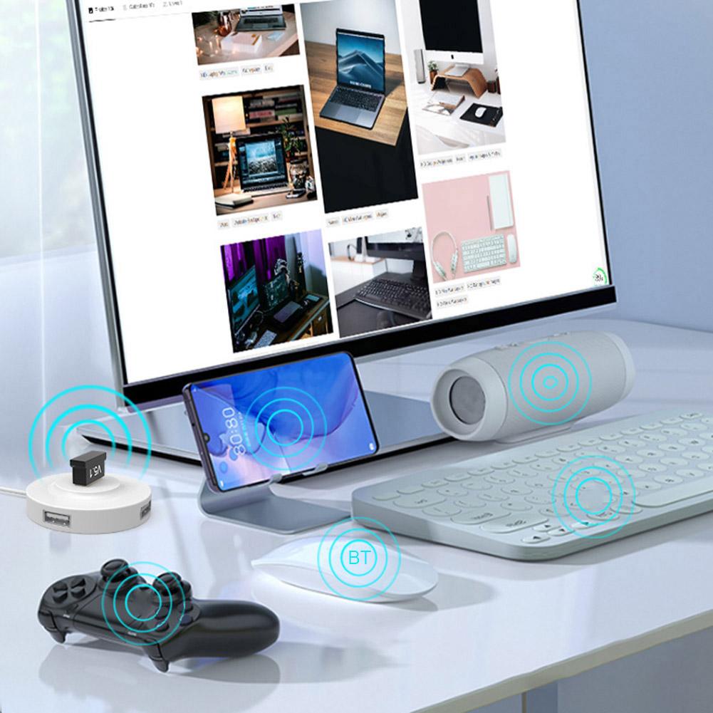 10/20Pcs Wireless USB Bluetooth 5.3/5.1 Adapter Support Windows 11/10/8.1 BT Audio Transmitter Plug Play Music Receiver Adapter