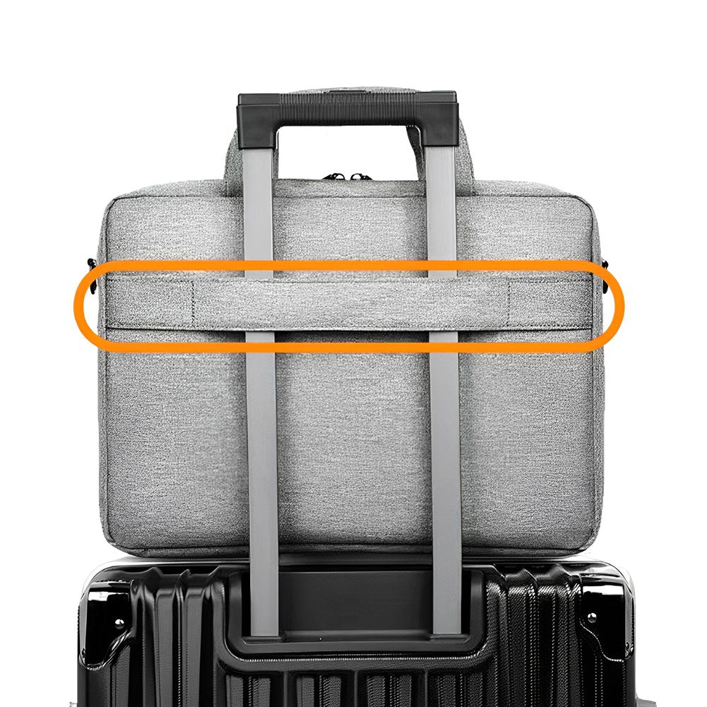 Laptop Carrying Case Shockproof Nylon Laptop Handbag Waterproof Computer Cover Bag 3 Compartments Laptop Protective Bag
