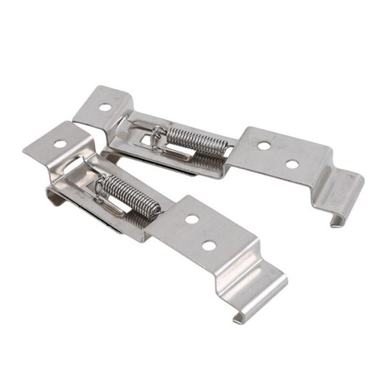 Rvs Auto Kenteken Frame Houder Trailer Nummerplaat Clips Lente Beugel Cover Vaste Accessoires 1 Paar