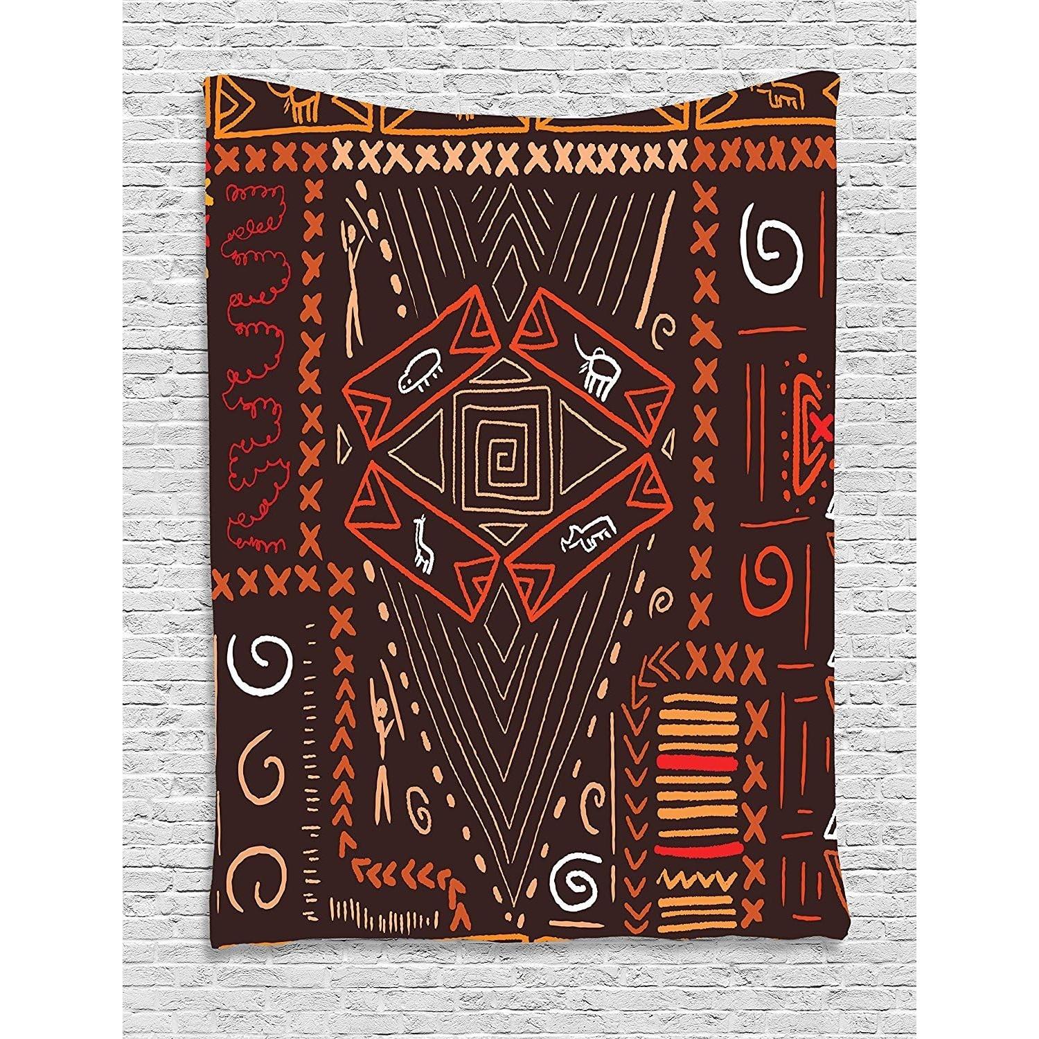 Tapestry prehistoric samples in Aboriginal style 75x100