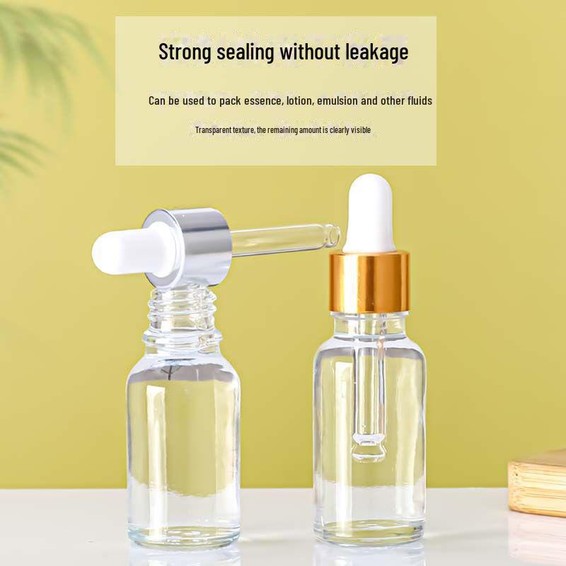 Transparente Tropfflaschen aus Kunststoff und Glas für ätherische Öle – Größen 30 ml und 50 ml erhältlich