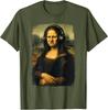 Mona Lisa Bass Face Funny Music Lovers DJs Producers T-Shirt