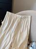 Women's Textured Pleated Tencel Cotton Wide Leg Pants