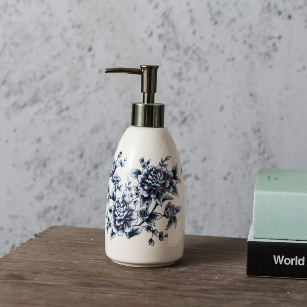Empty Ceramic Hand Sanitizer Bottle Hand Press Type Liquid Soap Dispenser  Shower