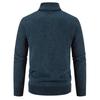 Men's Plus Size Thickened Velvet Zipper Cardigan Sweater - Youth Casual Stand Collar Pullover for Autumn and Winter