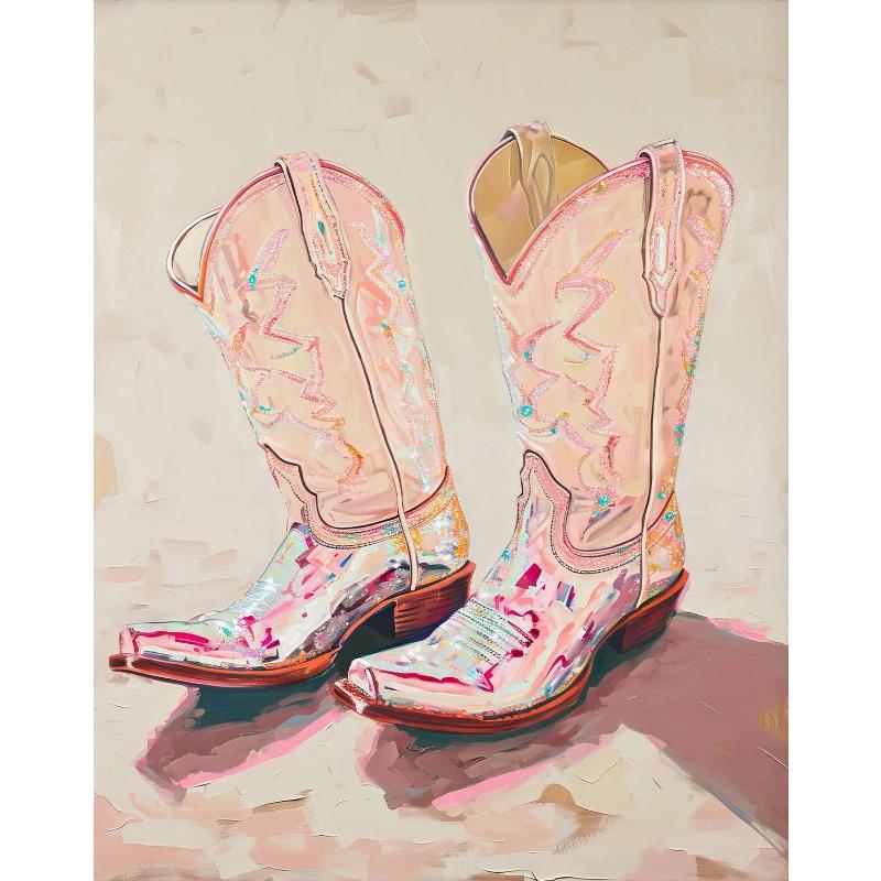 Pink Style Art Poster Cowgirl Hat Disco Ball Dessert Trendy Travel Bow Canvas Painting Wall Prints Picture Dorm Home Decor