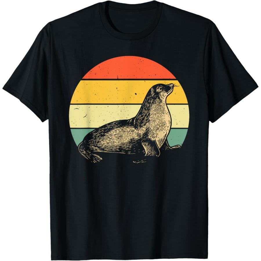 

Милый тюлень для мужчин женщин детей ластоногие морской лев тюлень животное футболка(1) XXXXXL чёрный