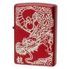 Zippo Oil Lighter Flint Brass Dragon RED (S) Special Sticker Included Japanese Pattern Good Luck Item
