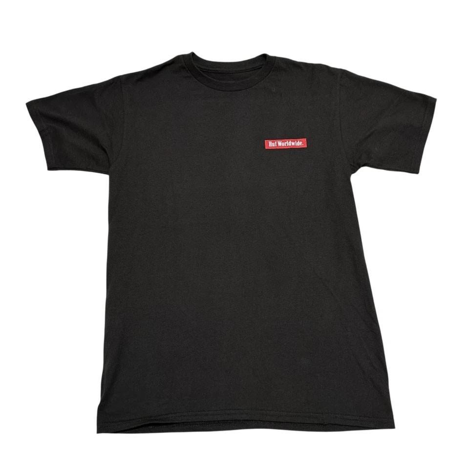 HUF Worldwide Скейтбордист Мужская Черная С Графическим Принтом НОВАЯ Унисекс Футболка XXXL