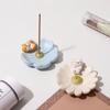 Ceative Resin Incense Holder Mini Blossom Sakura Ash Catcher Animal Incense Stick Burner Home Decoration