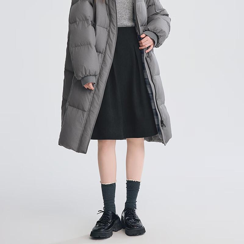 Betu Women's High-Waist Corduroy A-Line Skirt