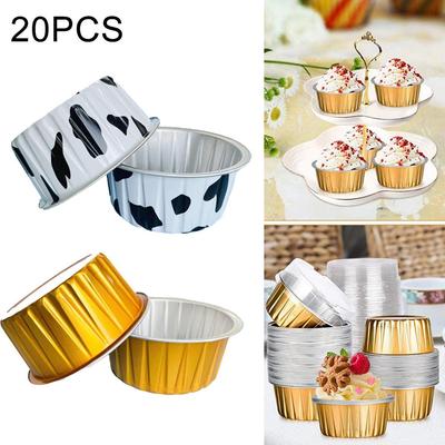 20 Stück Folienbecher 8,4*6,5*3,4cm Heißluftfritteuse Grill Zinn Schüssel